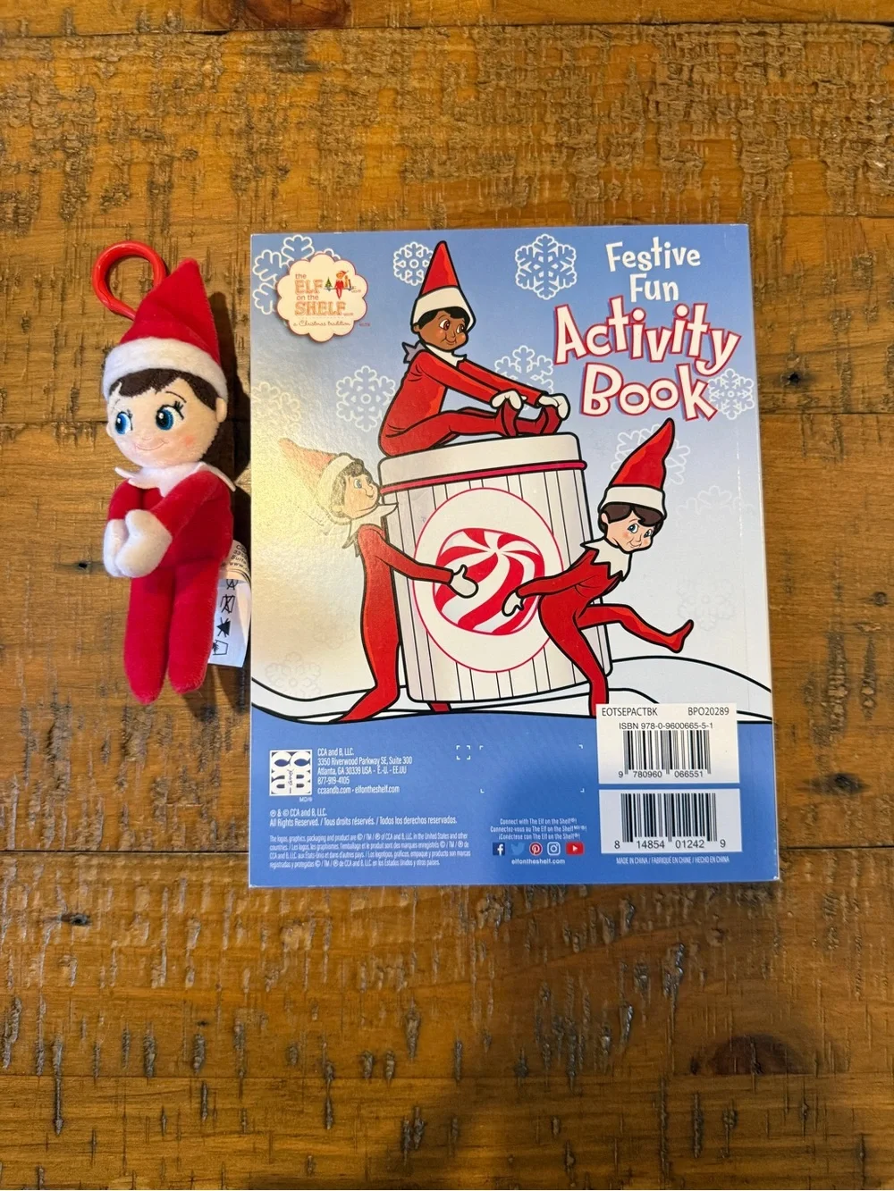 Elf Festive Fun Activity Book - Red & Green with Elf toy